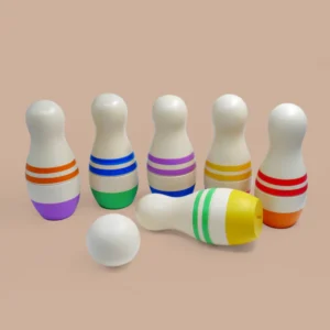MiniRoll Wooden Bowling Set